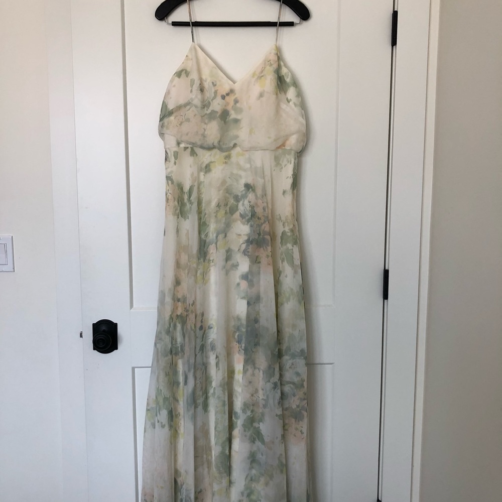 Jenny Yoo Inesse Floral Chiffon Dress